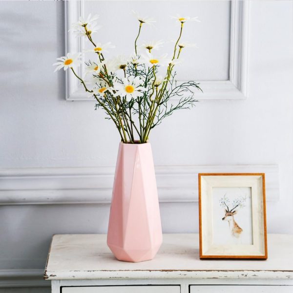 Ceramic Vase, 7.4 Inch for Pampas Calla Lily Tulip, Flower Vase Minimalism Style for Modern Table Shelf Home Decor, Fit for Housewarming, Weddings, Birthday, Christmas, Thanksgiving, New Year - Image 7