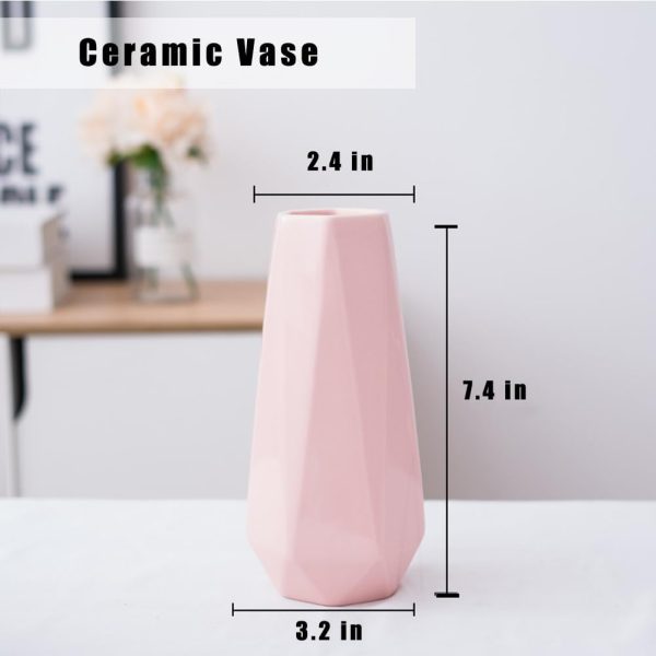 Ceramic Vase, 7.4 Inch for Pampas Calla Lily Tulip, Flower Vase Minimalism Style for Modern Table Shelf Home Decor, Fit for Housewarming, Weddings, Birthday, Christmas, Thanksgiving, New Year - Image 9