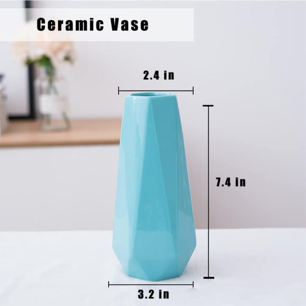 Ceramic Vase, 7.4 Inch for Pampas Calla Lily Tulip, Flower Vase Minimalism Style for Modern Table Shelf Home Decor, Fit for Housewarming, Weddings, Birthday, Christmas, Thanksgiving, New Year - Image 11