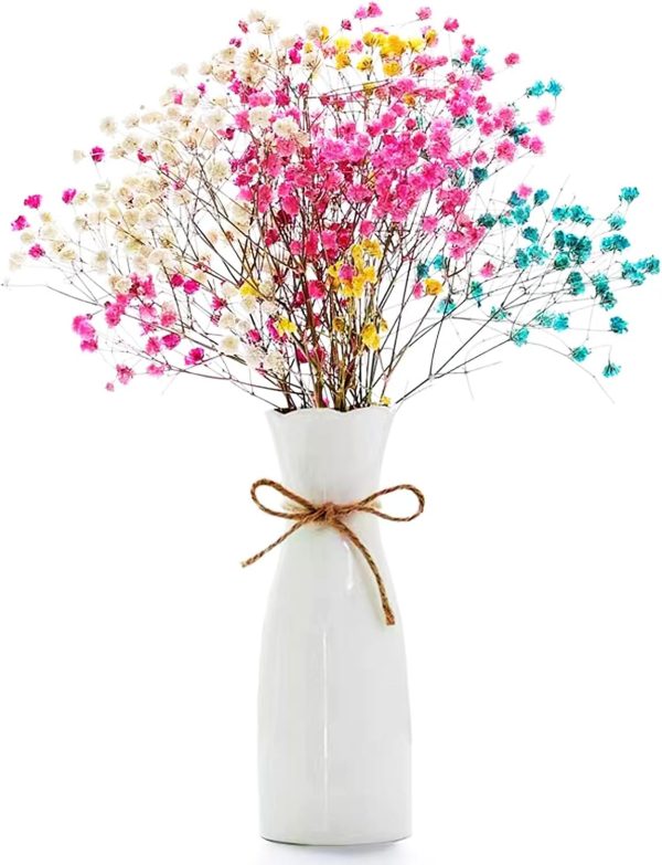 Ceramic Vase, 7.4 Inch for Pampas Calla Lily Tulip, Flower Vase Minimalism Style for Modern Table Shelf Home Decor, Fit for Housewarming, Weddings, Birthday, Christmas, Thanksgiving, New Year - Image 12