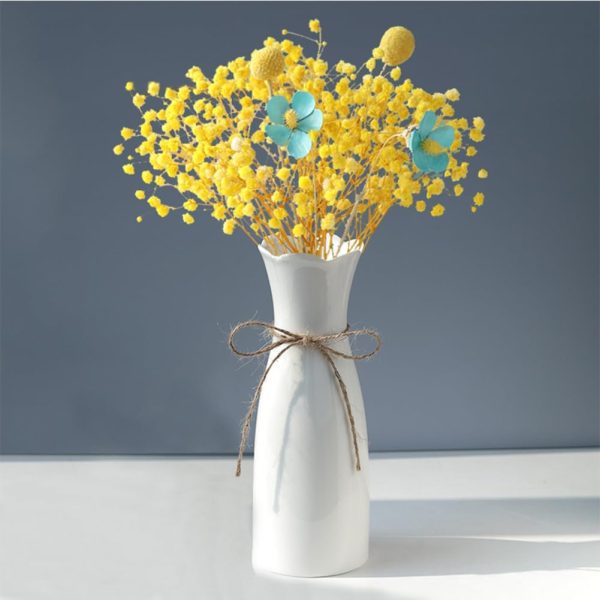 Ceramic Vase, 7.4 Inch for Pampas Calla Lily Tulip, Flower Vase Minimalism Style for Modern Table Shelf Home Decor, Fit for Housewarming, Weddings, Birthday, Christmas, Thanksgiving, New Year - Image 15