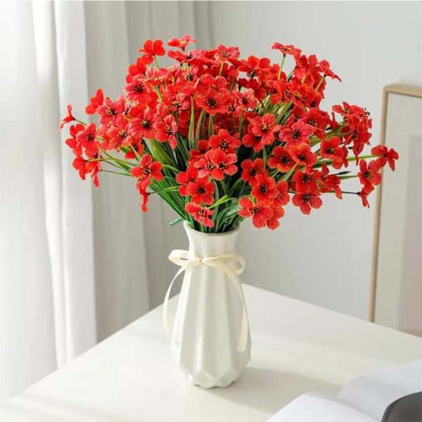 Origami Ceramic Vase with Ribbon, 7.9" H, Artistic Design Flower Vase Geometrical Style for Modern Home Decoration - Image 4