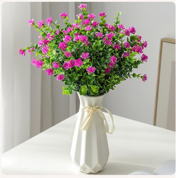 Origami Ceramic Vase with Ribbon, 7.9" H, Artistic Design Flower Vase Geometrical Style for Modern Home Decoration - Image 7