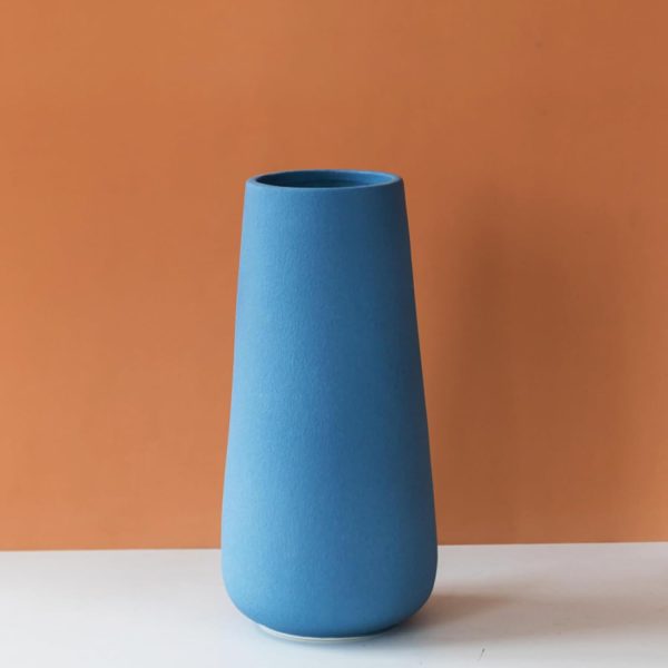 Yellow Ceramic Vase, 7.7" H, Minimalist Modern Home Decoration, Matte Design for Fireplace Bedroom Kitchen Living Room Centerpieces Office Desk, Fit for Holding Dried Flowers, Fresh Flowers - Image 8