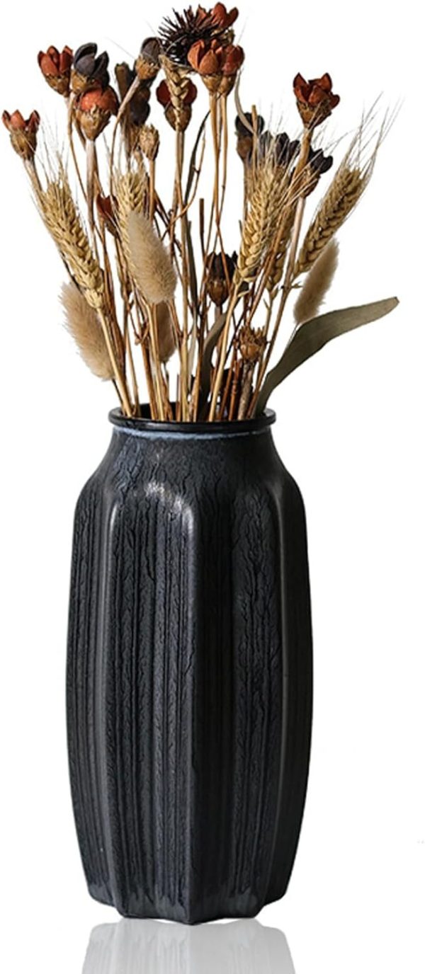 Bronze Retro Vase, 8.7 Inches Elegant Vintage Glass Antique Vase, Rustic European Unique Chic Style for Tabletop, Kitchen, Office, Living Room Decoration - Image 8