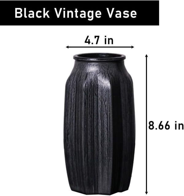 Bronze Retro Vase, 8.7 Inches Elegant Vintage Glass Antique Vase, Rustic European Unique Chic Style for Tabletop, Kitchen, Office, Living Room Decoration - Image 9