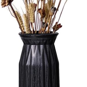 Black Antique Vase, 12 Inches Elegant Vintage Glass Vase Rustic European Unique Chic Style for Tabletop, Kitchen, Office, Living Room Decoration