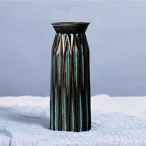 Black Antique Vase, 12 Inches Elegant Vintage Glass Vase Rustic European Unique Chic Style for Tabletop, Kitchen, Office, Living Room Decoration - Image 10