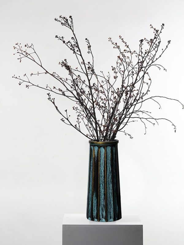 Bronze Vintage Vase, 10 Inches Antique Glass Vase Rustic European Unique Chic Style for Tabletop, Kitchen, Office, Living Room Decoration - Image 4