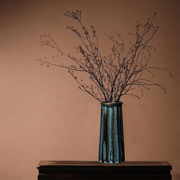 Bronze Vintage Vase, 10 Inches Antique Glass Vase Rustic European Unique Chic Style for Tabletop, Kitchen, Office, Living Room Decoration - Image 5